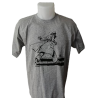 Tee shirt Corto Maltese - Fuir - gris - manches courtes