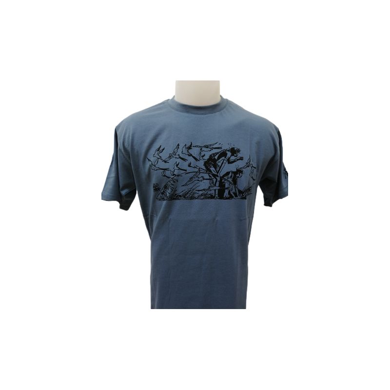 Tee shirt Corto Maltese - Plus loin - bleu - manches courtes