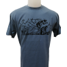 Tee shirt Corto Maltese - Plus loin - bleu - manches courtes