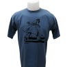 Tee shirt Corto Maltese - Fuir - bleu - manches courtes