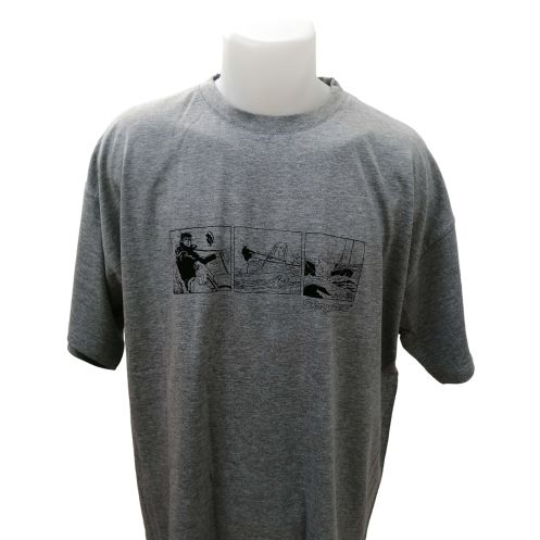 Tee shirt Corto Maltese - Coup de mer - gris - manches courtes