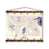 Toile tendue coton carte marine peinte - Escadrille charentaise