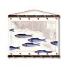 Toile tendue coton carte marine peinte - En sortant de Lorient