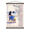 Toile tendue coton carte marine peinte - Visite du phare de Courdouan