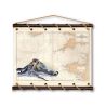 Toile tendue coton carte marine peinte - Gardien de la manche
