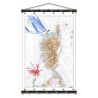 Toile tendue coton carte marine peinte - Rascasse en Corse
