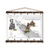 Toile tendue coton carte marine peinte - Nord de la Nouvelle Calédonie