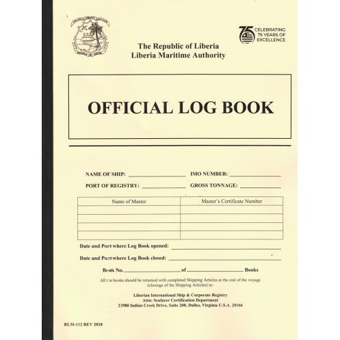 Liberia Maritime Authority - Liberian official log book Liberia Maritime Authority - Liberian official log book