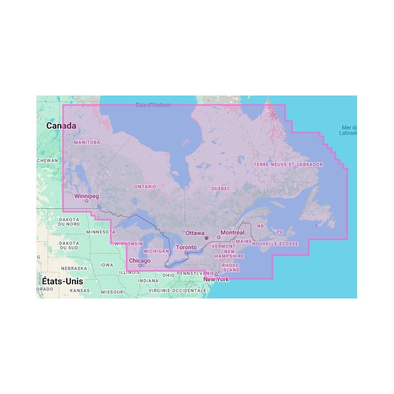 Platinium+ Regular NPUS012R Canada Est et Grands Lacs - carte neuve
