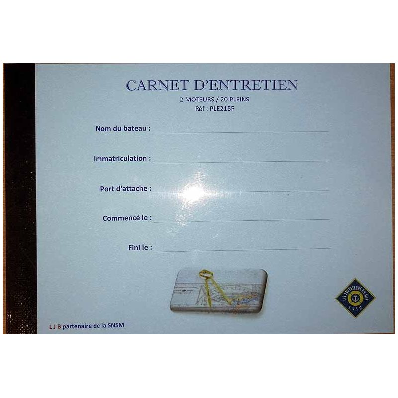 LJB - Carnet Entretien 2 moteurs A5 20 pleins
