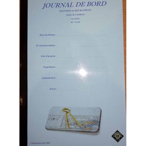 LJB - Journal de bord Hauturier Voiles & 2 Moteurs - 92 jours - A4