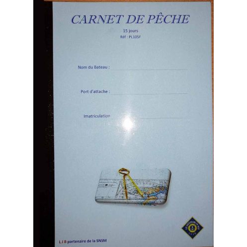 LJB - PL105F - Carnet de pêche - 15 jours - A5