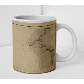 Mug old nautical chart - 836 - GRANVILLE (Abords) - FRANCE (Côte Nord) - ATLANTIQUE, MANCHE - (1836 - ?)