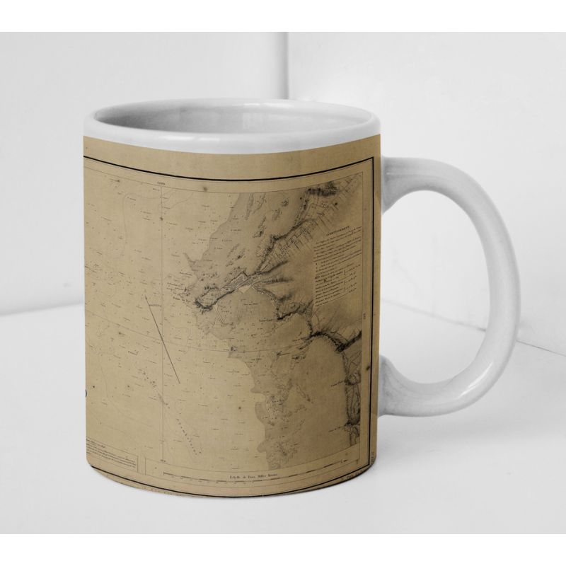Mug old nautical chart - 836 - GRANVILLE (Abords) - FRANCE (Côte Nord) - ATLANTIQUE, MANCHE - (1836 - ?)