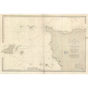 Mug old nautical chart - 881 - CARTERET (Havre), BARFLEUR - FRANCE (Côte Nord) - ATLANTIQUE, MANCHE - (1838 - 1984)