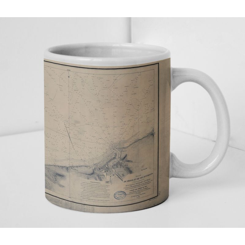 Mug carte marine ancienne - 935 - DIEPPE (Abords) - FRANCE (Côte Nord) - ATLANTIQUE, MANCHE - (1841 - 1946)