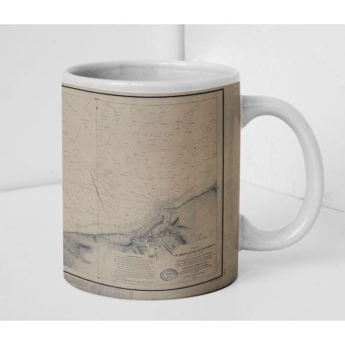 Mug carte marine ancienne - 935 - DIEPPE (Abords) - FRANCE (Côte Nord) - ATLANTIQUE, MANCHE - (1841 - 1946) Mug carte marine ancienne - 935 - DIEPPE (Abords) - FRANCE (Côte Nord) - ATLANTIQUE, MANCHE - (1841 - 1946)