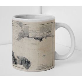 Mug old nautical chart - 952 - TOULON (Rade) - FRANCE (Côte Sud) - MEDITERRANEE - (1842 - 1902)