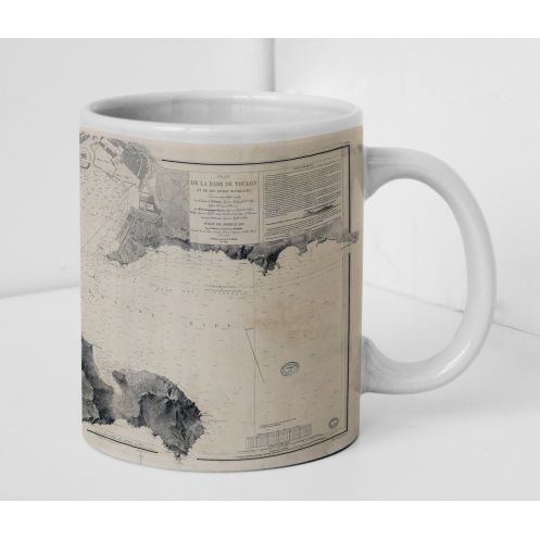 Mug old nautical chart - 952 - TOULON (Rade) - FRANCE (Côte Sud) - MEDITERRANEE - (1842 - 1902)