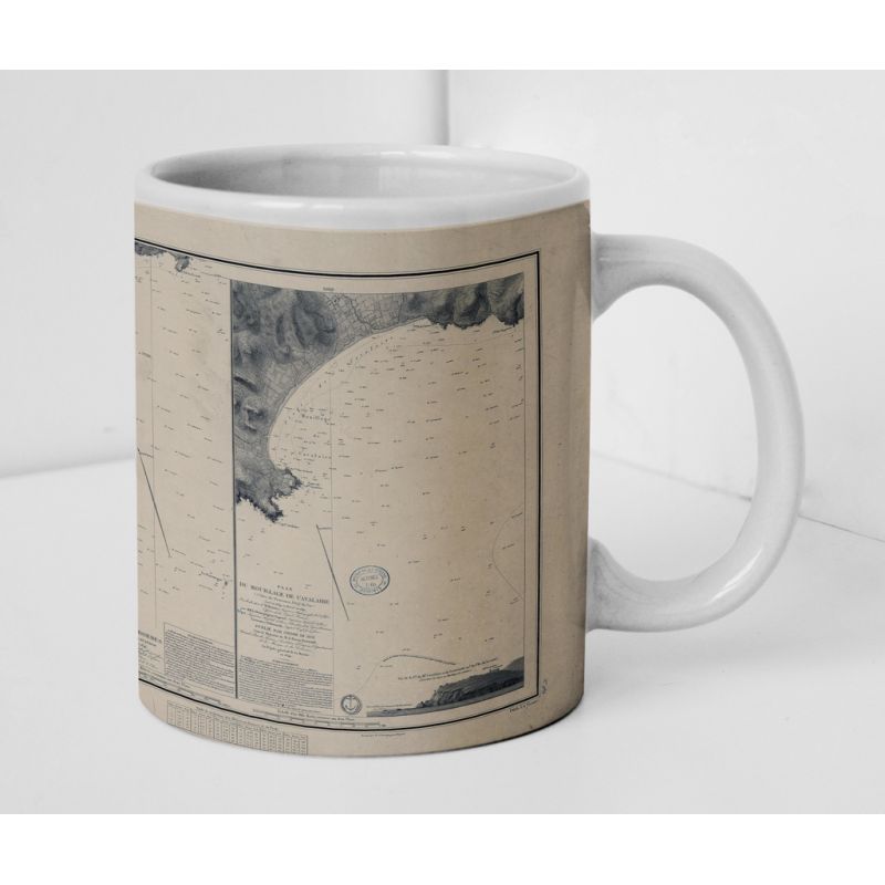 Mug old nautical chart - 969 - PROVENCE, BORMES (Rade) - FRANCE (Côte Sud) - MEDITERRANEE - (1842 - 1904)