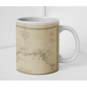 Mug carte marine ancienne - 970 - BREHAT (île), BATZ (île) - FRANCE (Côte Nord) - ATLANTIQUE, MANCHE - (1843 - 1985)