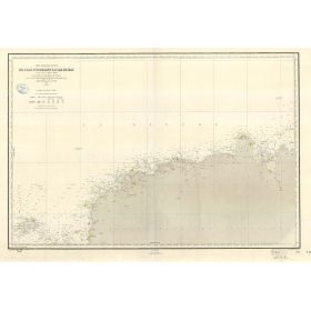 Mug old nautical chart - 971 - BATZ (île), OUESSANT (île) - FRANCE (Côte Nord) - ATLANTIQUE, MANCHE - (1843 - 1953)