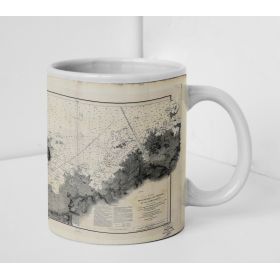 Mug old nautical chart - 974 - PORT BLANC, PERROS (Anse) - FRANCE (Côte Nord) - ATLANTIQUE, MANCHE - (1843 - 1995)