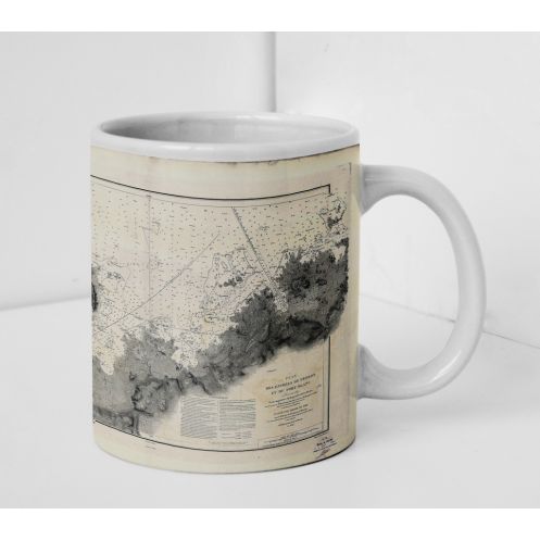 Mug old nautical chart - 974 - PORT BLANC, PERROS (Anse) - FRANCE (Côte Nord) - ATLANTIQUE, MANCHE - (1843 - 1995)