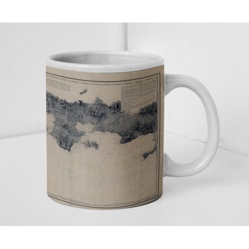 Mug old nautical chart - 979 - GIENS (Presqu'île), AIGLE (Bec) - FRANCE (Côte Sud) - MEDITERRANEE - (1843 - 1911)