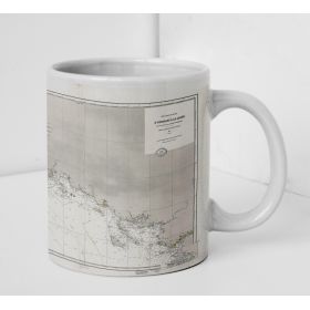 Mug carte marine ancienne - 3032 - OUESSANT, LOIRE - FRANCE (Côte Ouest) - ATLANTIQUE - (1872 - ?)