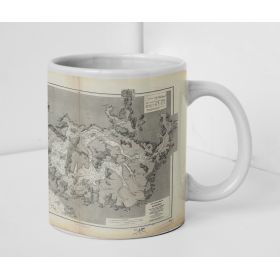 Mug carte marine ancienne - 3165 - MORBIHAN (Golfe) - FRANCE (Côte Ouest) - ATLANTIQUE - (1872 - ?)