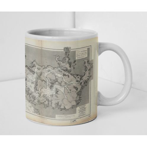 Mug carte marine ancienne - 3165 - MORBIHAN (Golfe) - FRANCE (Côte Ouest) - ATLANTIQUE - (1872 - ?) Mug carte marine ancienne - 3165 - MORBIHAN (Golfe) - FRANCE (Côte Ouest) - ATLANTIQUE - (1872 - ?)