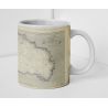 Mug old nautical chart - 3507 - DOUARNENEZ (Baie) - FRANCE (Côte Ouest) - ATLANTIQUE - (1876 - 1909)