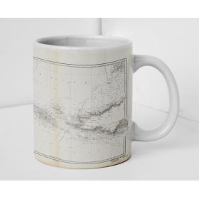 Mug carte marine ancienne - 3525 - SEIN (Chaussée), SEIN (Raz) - FRANCE (Côte Ouest) - ATLANTIQUE, IROISE (Mer) - (1877