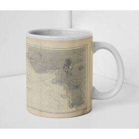 Mug old nautical chart - 3694 - LA ROCHELLE (Baie) - FRANCE (Côte Ouest) - ATLANTIQUE - (1879 - ?)