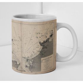 Mug carte marine ancienne - 4583 - SAINT-MALO (Port), SAINT-SERVAN (Port), RANCE (Embouchure) - FRANCE (Côte Nord) - AT