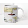 Mug carte marine peinte - Abords de Saint Raphaël
