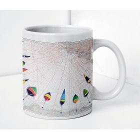 Mug carte marine peinte - Bouchons dans le Golfe de Gascogne