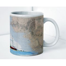 Mug painted nautical chart - Echouage à la Rochelle