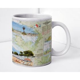 Mug painted nautical chart - Promenade à Noirmoutier