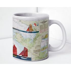 Mug carte marine peinte - Régate de vieux gréements à Noirmoutier