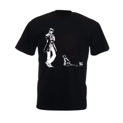 Tee shirt Corto Maltese - Chat - noir - manches courtes