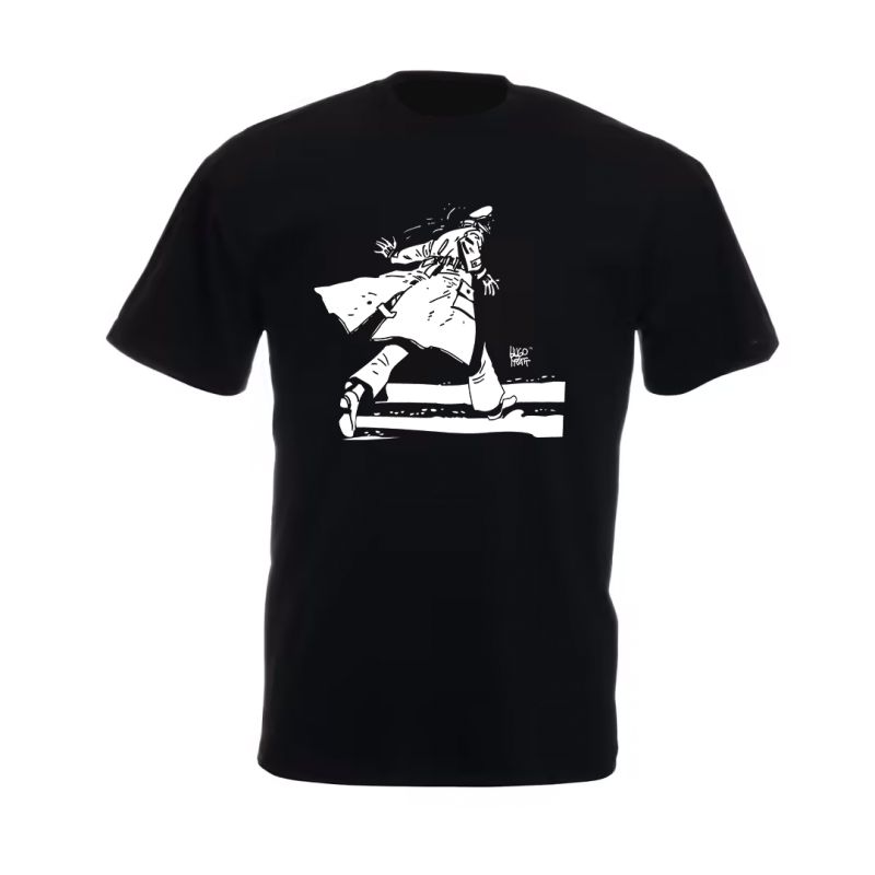 Tee shirt Corto Maltese - Fuir - noir - manches courtes