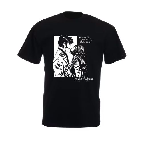 Tee shirt Corto Maltese - Morgana - noir - manches courtes