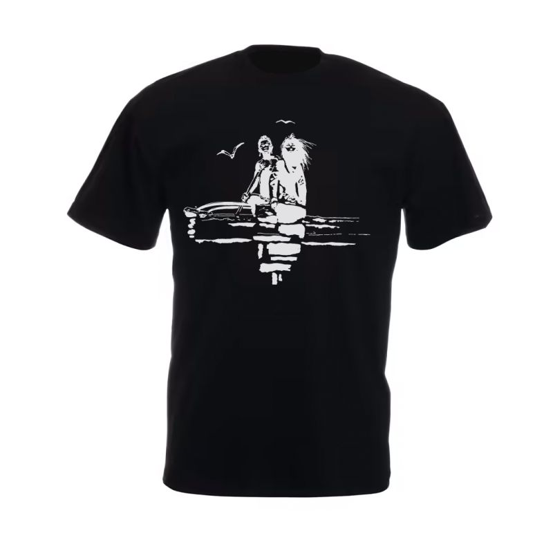 Tee shirt Corto Maltese - Pirogue - noir - manches courtes