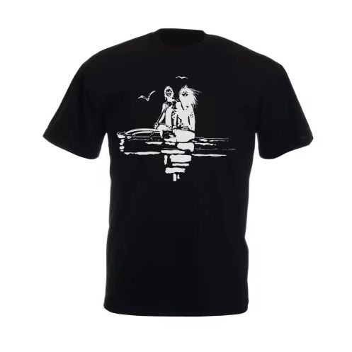 Tee shirt Corto Maltese - Pirogue - noir - manches courtes Tee shirt Corto Maltese - Pirogue - noir - manches courtes
