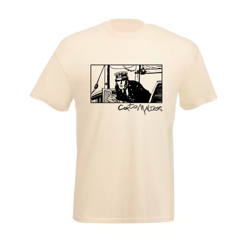 Tee shirt Corto Maltese - Port ducal - écru - manches courtes