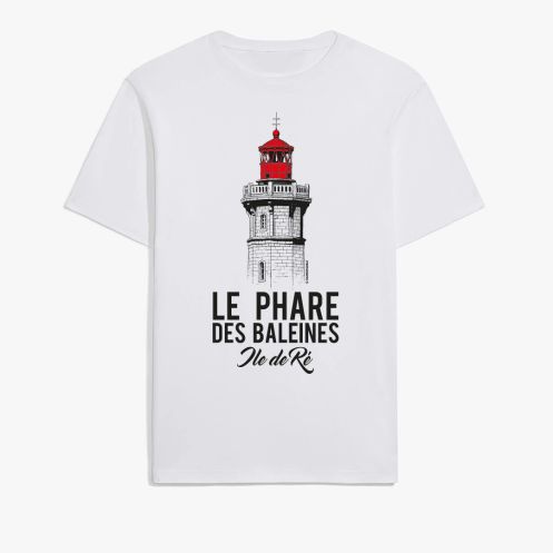 Tee shirt Phare des baleines - blanc - manches courtes Tee shirt Phare des baleines - blanc - manches courtes