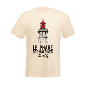 Tee shirt Phare des baleines - écru - manches courtes