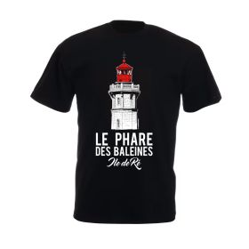 Tee shirt Phare des baleines - marine - manches courtes
